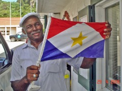 Taxi Driver #2  - Shows me a  Saba Flag