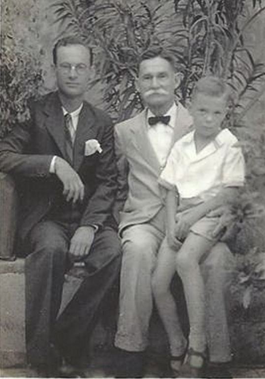 Thomas Clifford with his father Thomas Charles Vanterpool and his son Allan.